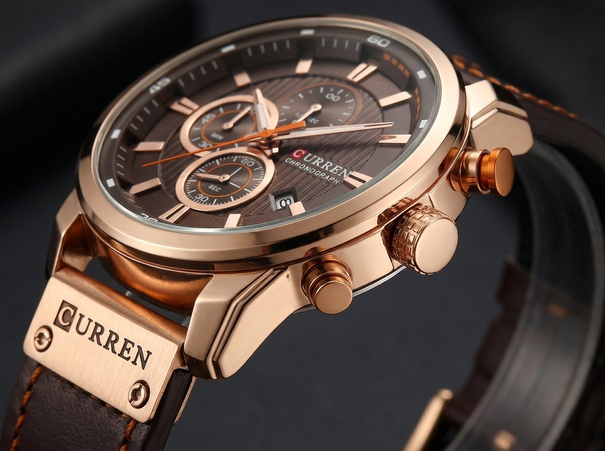 Relógio Curren Masculino 8291 Original Pulseira Couro Social - imagem 2